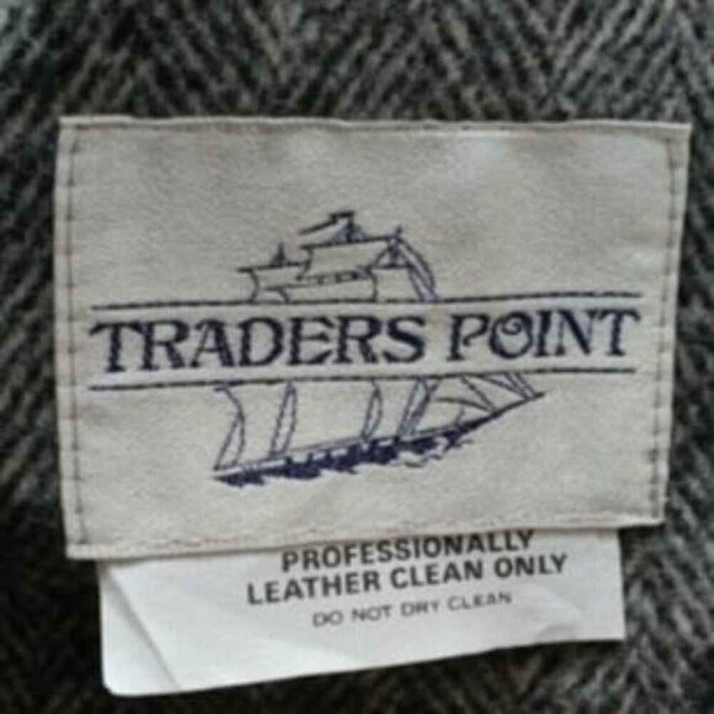 Traders Point Women's Vintage Grey Double Breasted Wool Suede Coat Size M - Picture 6 of 10
